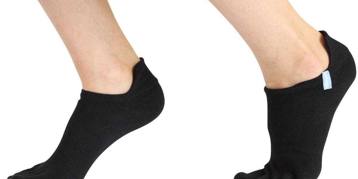 ToeToe Outdoor Sport Liner Socks OVER Ankle - Black Blue — footworksrunning